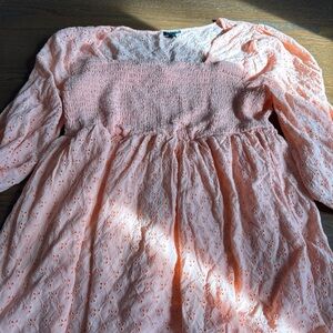 Torrid Peach Eyelet Blouse